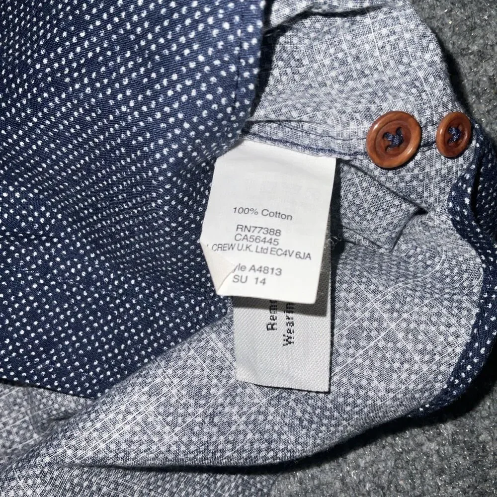 J.Crew Shirt Mens Size M Blue Button Up Causal Office Business  Preppy